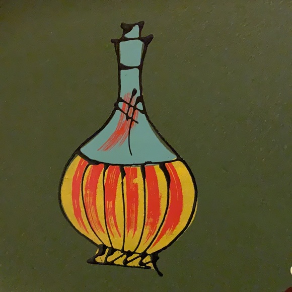 Vintage MCM Atomic 1960’s Tilso wine and grape fiberboard serving tray - Picture 3 of 9